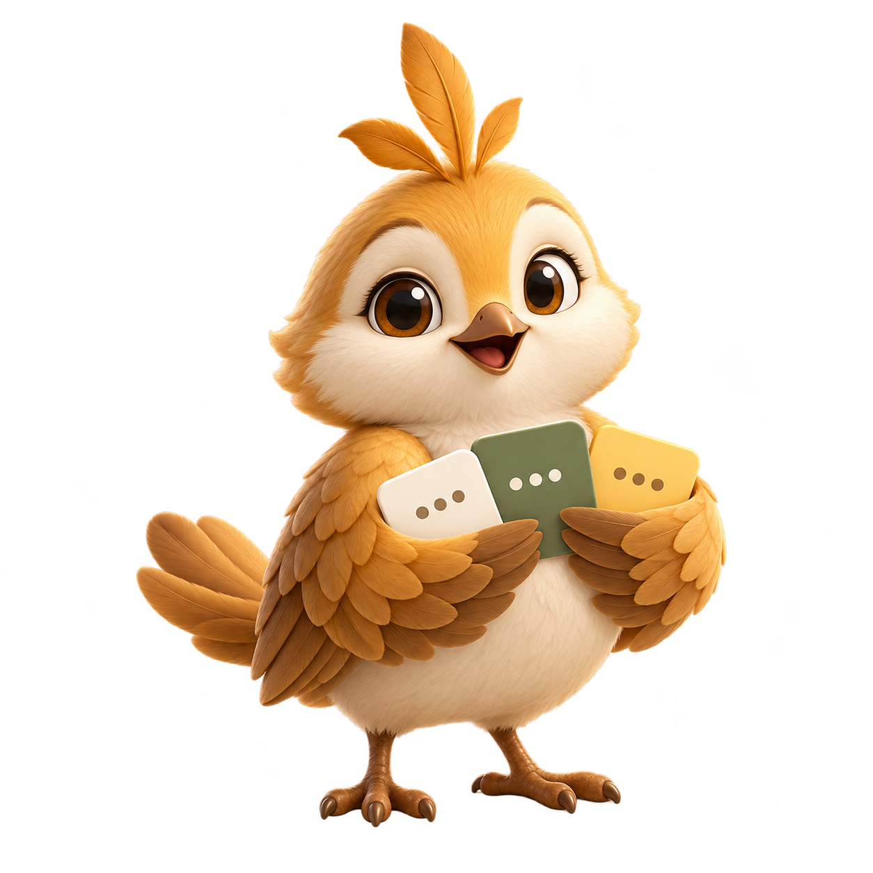 Burung Dewantara membantu memilih paket.
